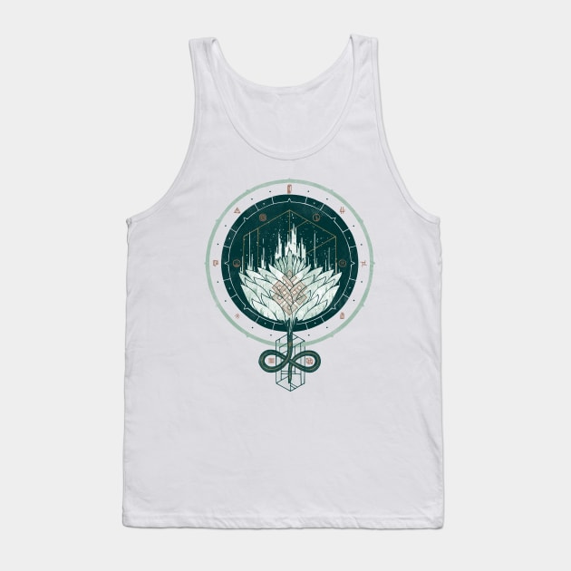 White Dahlia Tank Top by againstbound